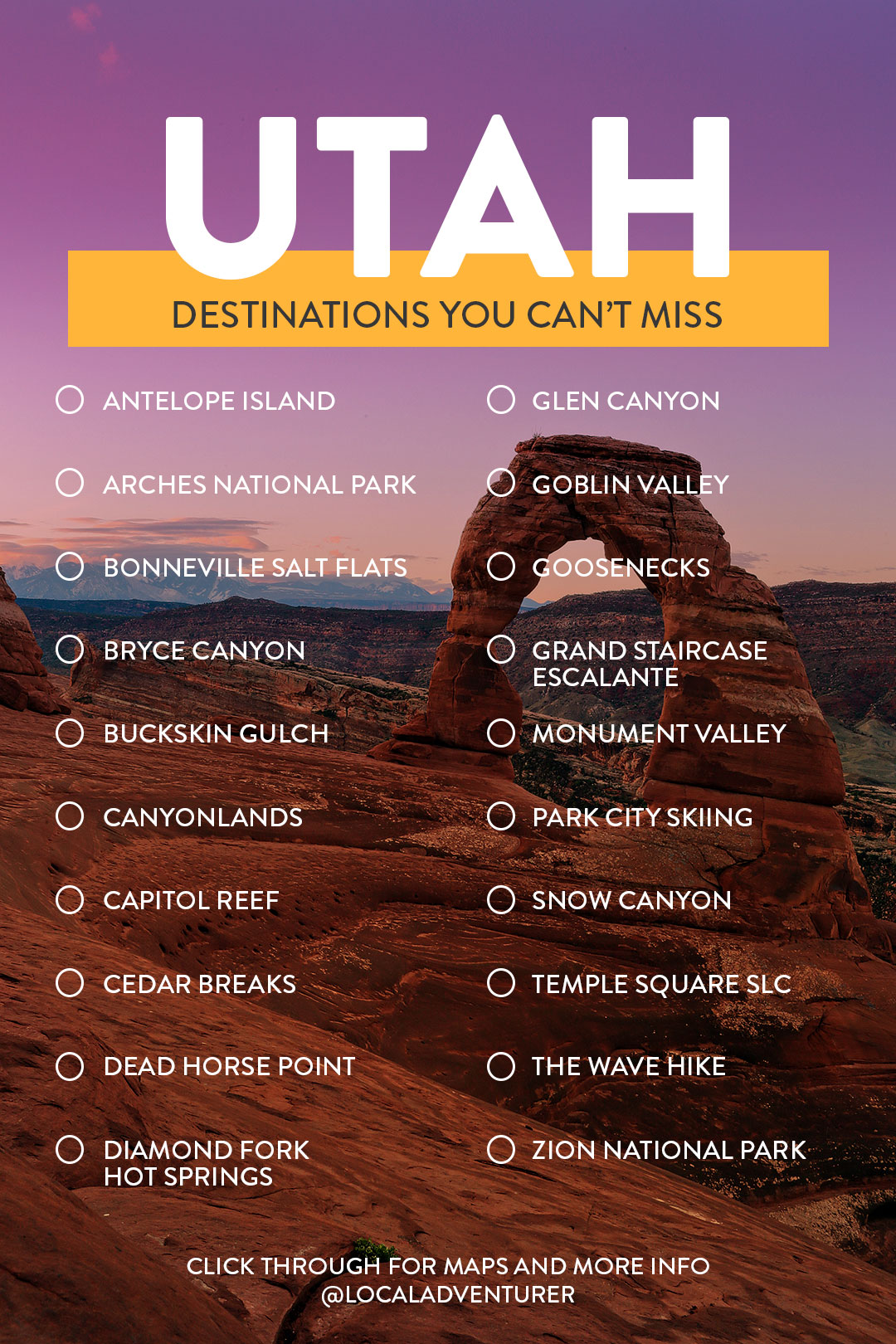 Your Utah Bucket List - Fun Things to Do in Utah